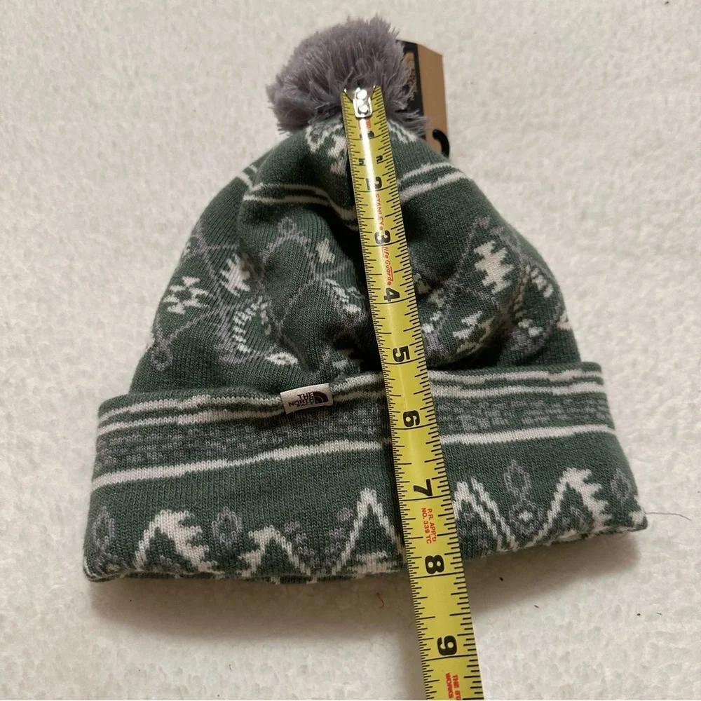 Green Knit North Face Hat